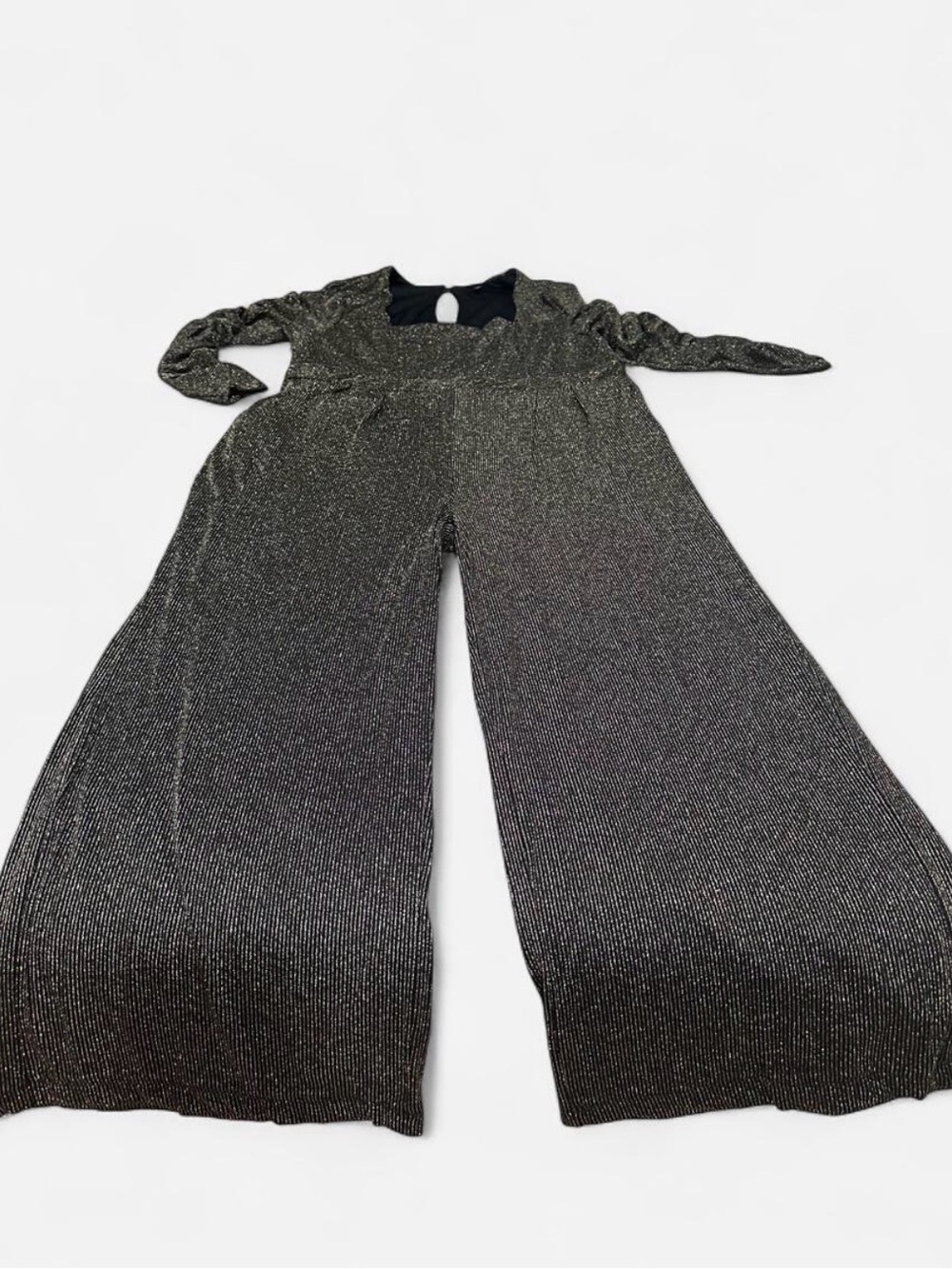 torrid Metallic Square-Neck Jumpsuit in Charcoal Shimmer - Picture 2 of 10